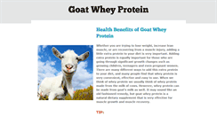 Desktop Screenshot of goatwheyprotein.com