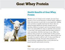 Tablet Screenshot of goatwheyprotein.com